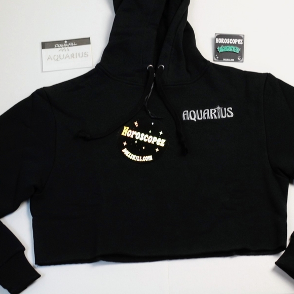 Aquarius Zodiac Sign Graphic Hoodie + Accessories - Picture 5 of 16